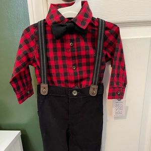 Carter’s baby boys shirt and suspenders